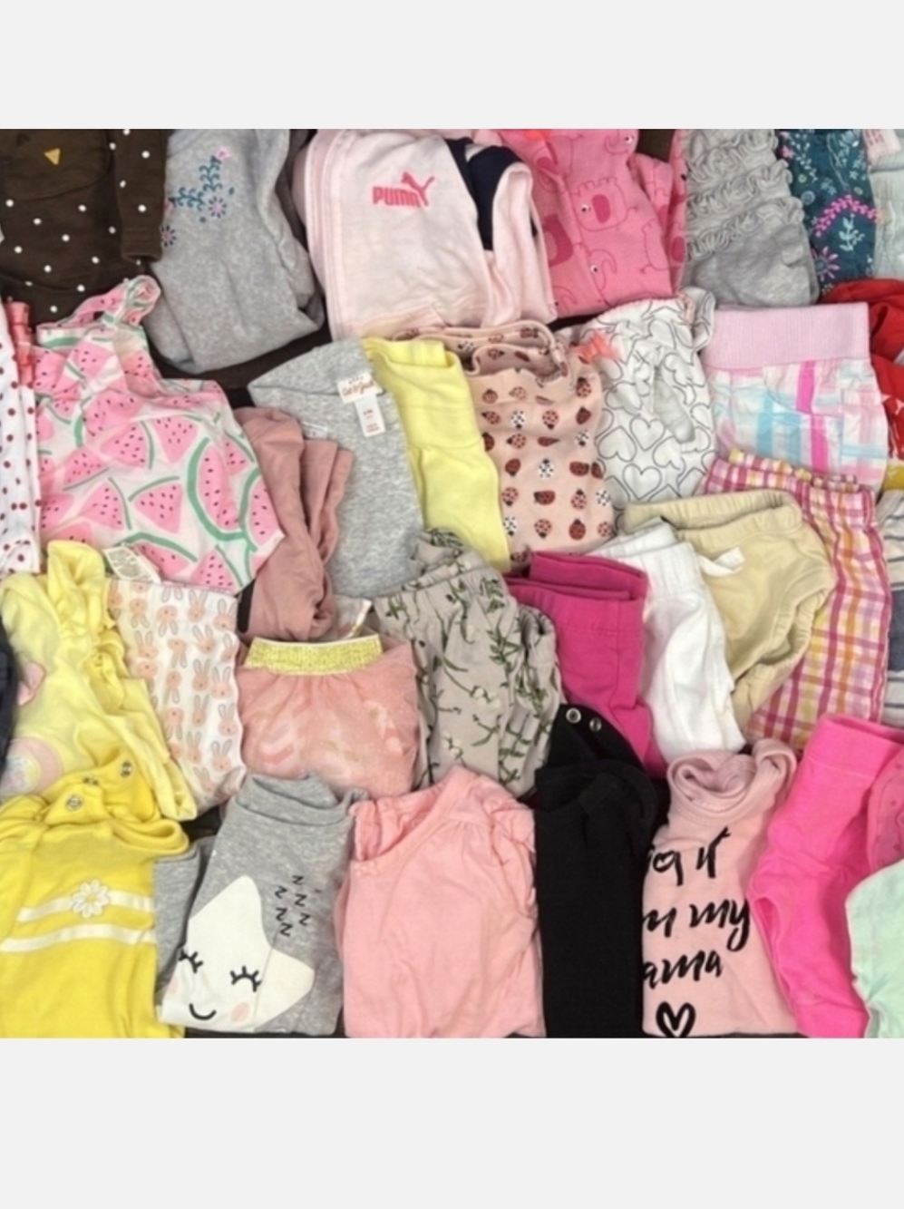 8 Piece 12 Month Baby Girls Random Clothes Lot bundle 7 Used 1 NWT